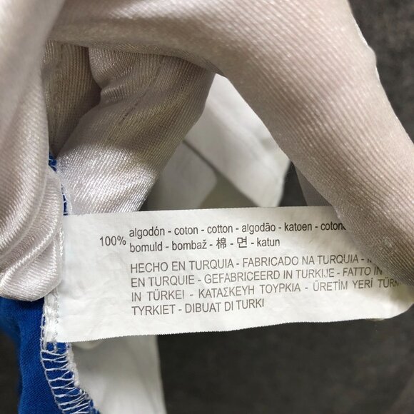 Zara Oversized T Shirt Womens S Global Cast Graphic Tunic White Blue World - Picture 9 of 9